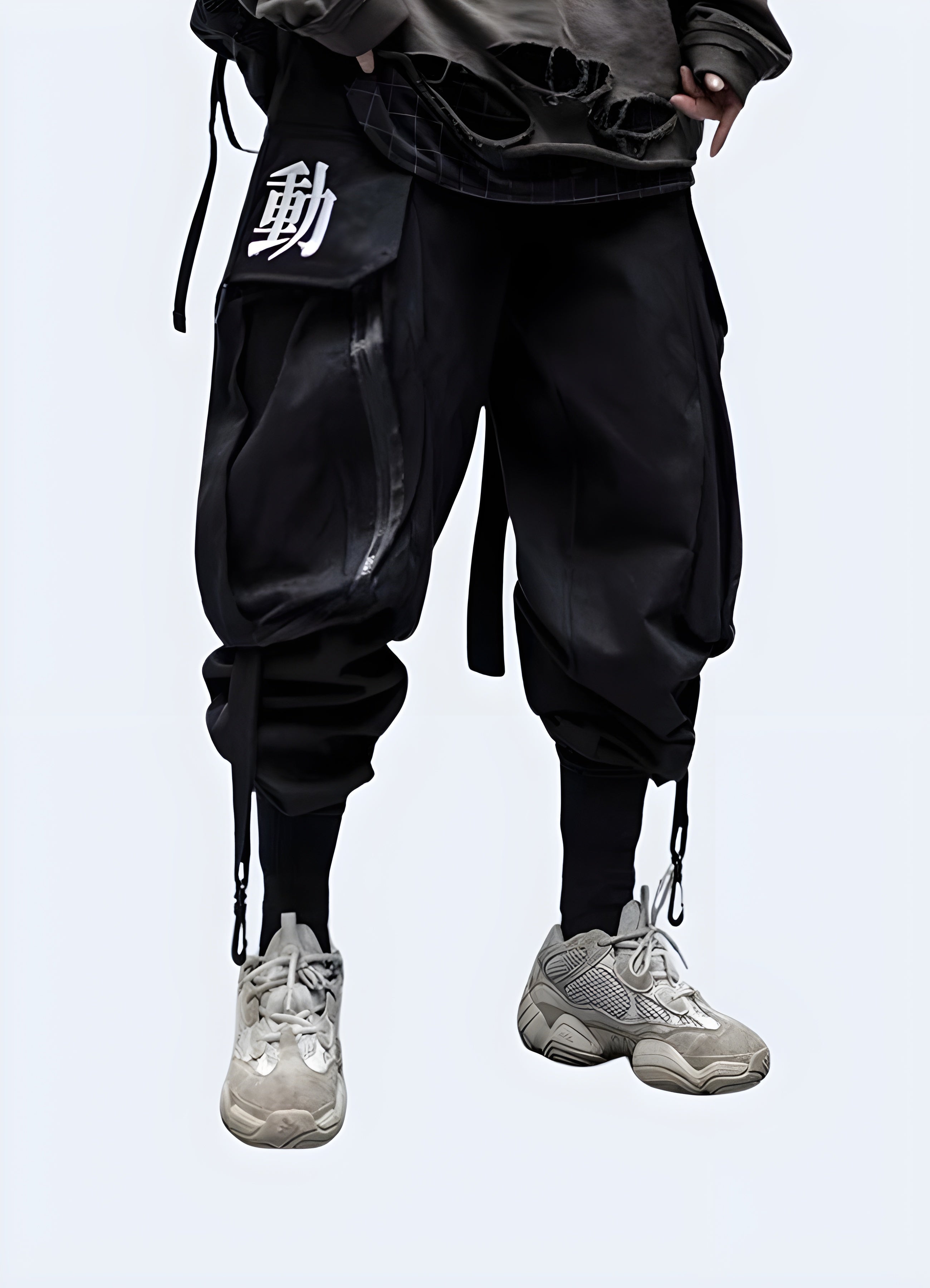Ninja-inspired shinobi pants with secure pockets.